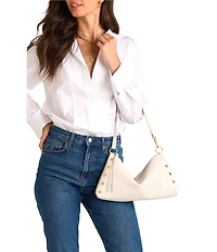 Hammitt Kyle Medium Gold Stud Slouch Shoulder Bag