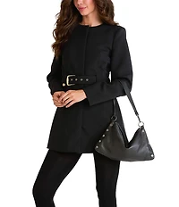 Hammitt Kyle Medium Gunmetal Stud Shoulder Bag