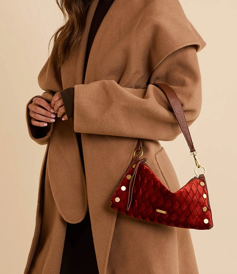 Hammitt Kyle Monarch Velvet Diamond Print Shoulder Bag