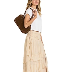 Hammitt Meredith Medium Suede East-West Shoulder Bag