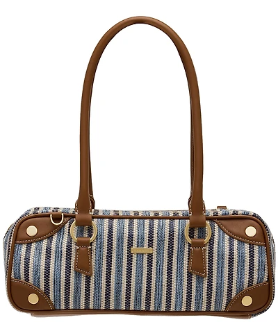 Hammitt Meredith Small Cabana Blue Stripe Bowling Shoulder Bag