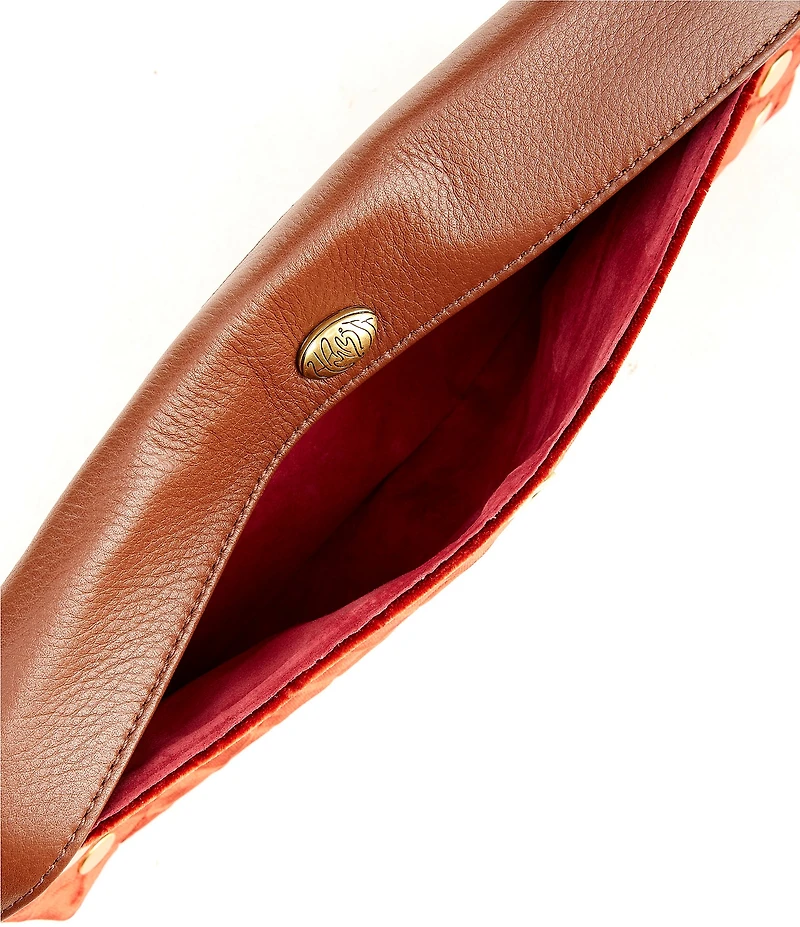 Hammitt Monarch Velvet Aged Gold Invitation Clutch