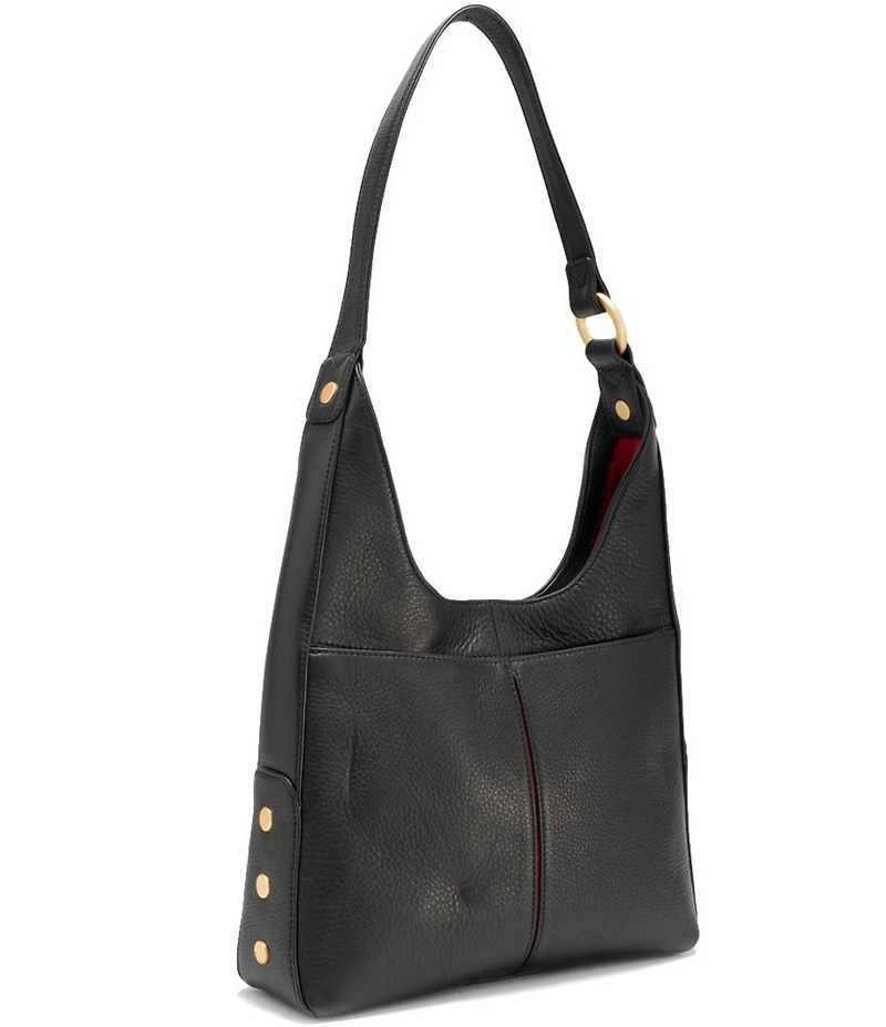 Hammitt Tim Medium Pebble Leather Gold Stud Hobo Shoulder Bag