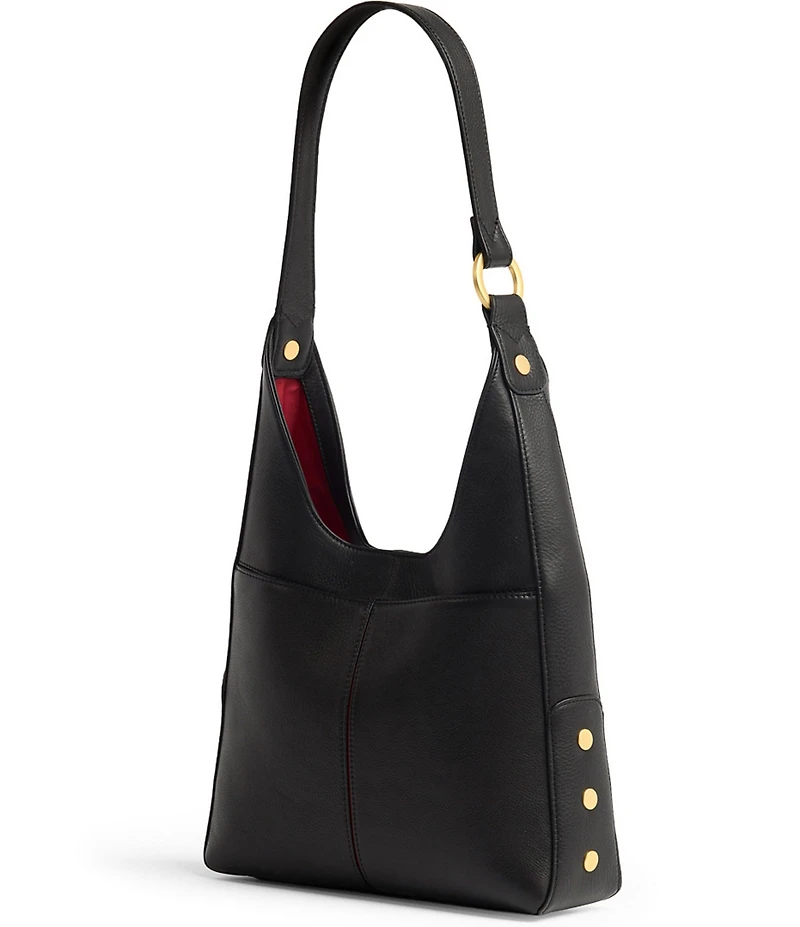 Hammitt Tim Medium Pebble Leather Gold Stud Hobo Shoulder Bag