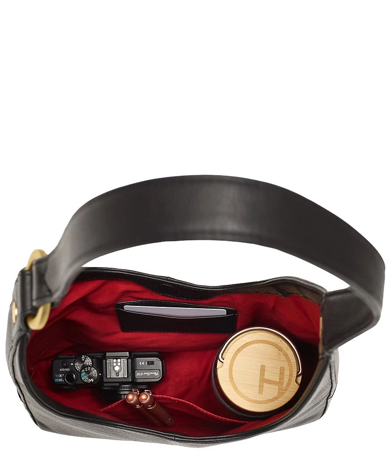 Hammitt Tim Medium Pebble Leather Gold Stud Hobo Shoulder Bag