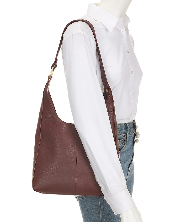 Hammitt Tim Medium Cherrywood Pebble Hobo Shoulder Bag
