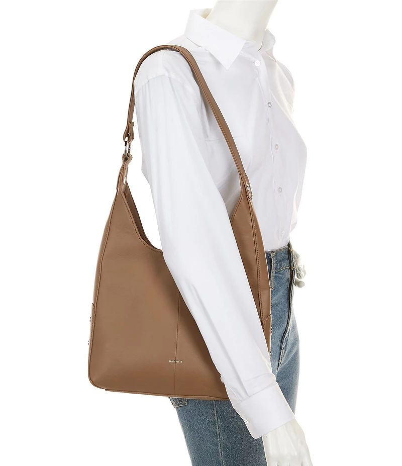 Hammitt Tim Medium Silver Stud Hobo Shoulder Bag