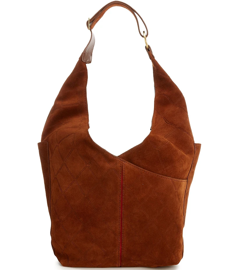 Hammitt Tom Diamond Suede Hobo Shoulder Bag