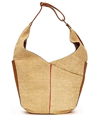 Hammitt Tom Raffia Brushed Gold Hobo Shoulder Bag