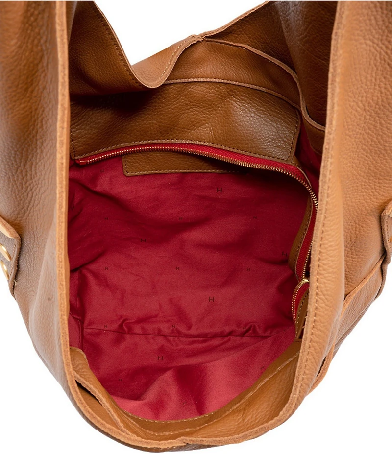 Hammitt Tom Zip Brushed Gold Slouchy Shoulder Hobo Bag