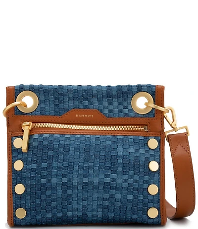 Hammitt Tony Small Mosaic Denim Contrast Trim Crossbody Bag