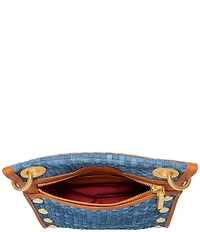 Hammitt Tony Small Mosaic Denim Contrast Trim Crossbody Bag