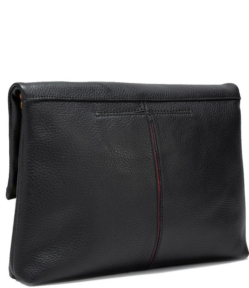 Hammitt VIP Large Fold-Over Leather Gold Studded Crossbody Bag