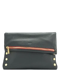Hammitt VIP Fold-Over Leather Red Zipper Large Crossbody Bag
