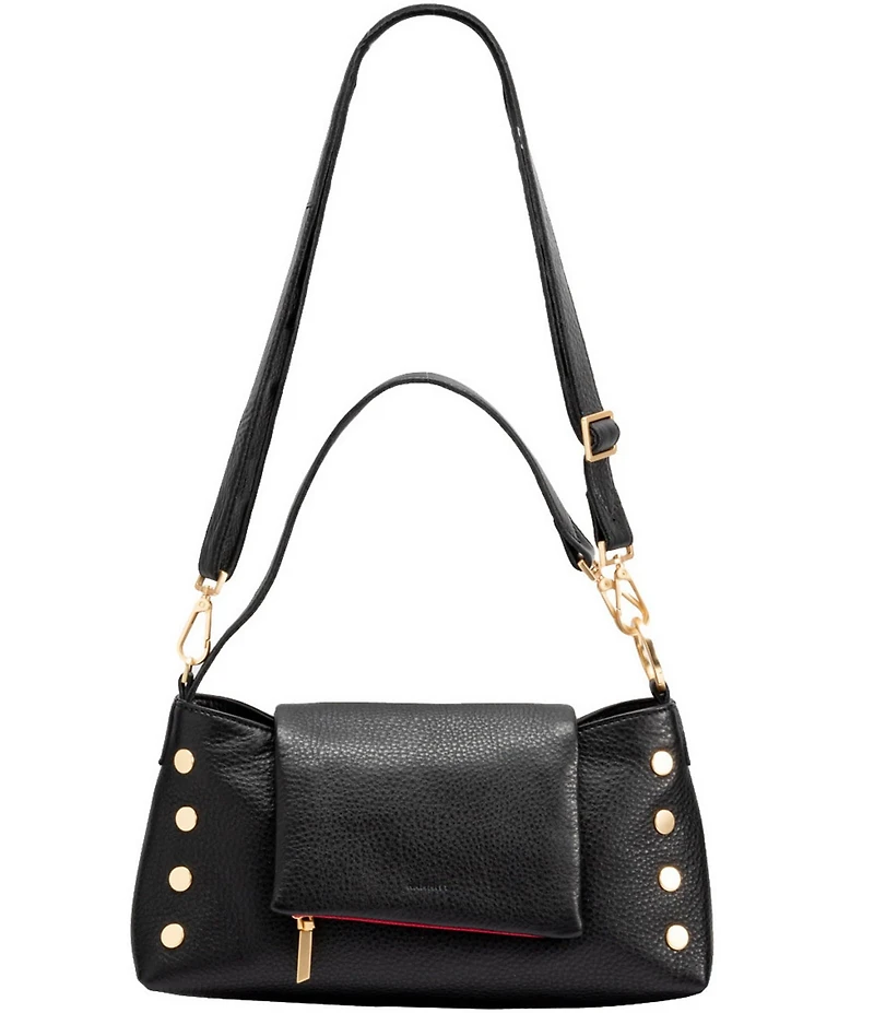 Hammitt VIP Satchel Studded Brushed Gold Leather Shoulder Bag