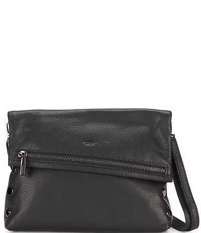 Hammitt VIP Gunmetal Studs Fold-Over Medium Crossbody Bag