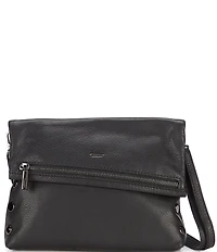 Hammitt VIP Gunmetal Studs Fold-Over Medium Crossbody Bag