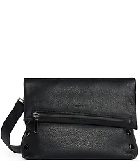 Hammitt VIP Medium Fold-Over Gunmetal Studded Crossbody Bag