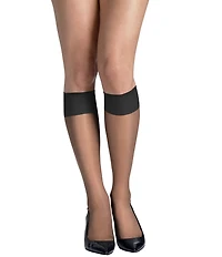 Hanes Silk Reflections Reinforced-Toe Knee Highs 2-Pack