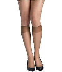 Hanes Silk Reflections Reinforced-Toe Knee Highs 2-Pack