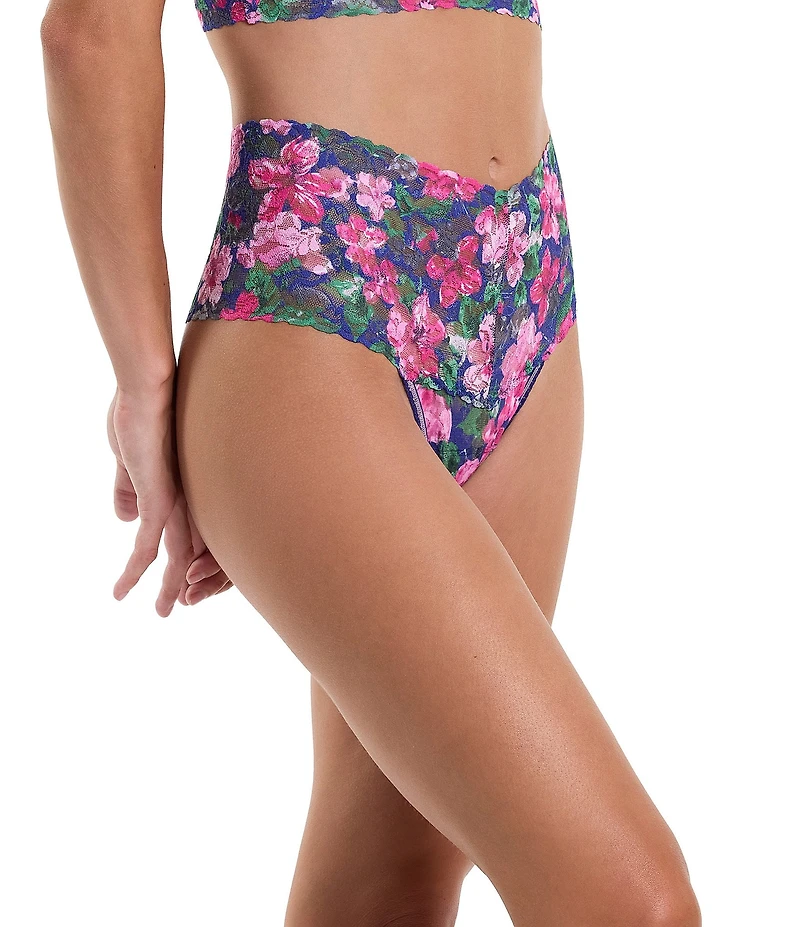 Hanky Panky Bring Me Flowers Retro Lace Thong Panty