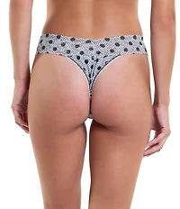 Hanky Panky Dotted Printed Original Rise Lace Thong