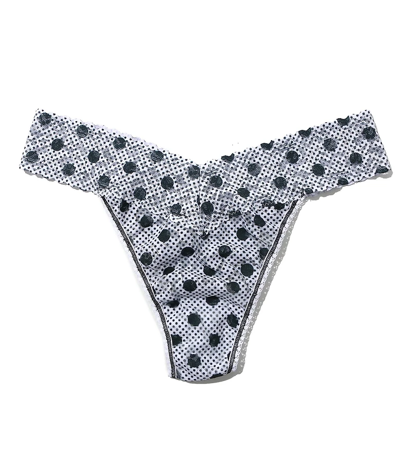Hanky Panky Dotted Printed Original Rise Lace Thong