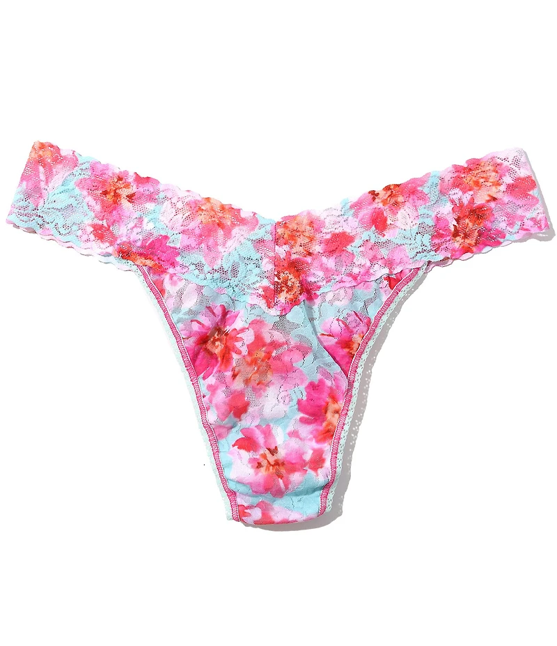 Hanky Panky First Bloom Floral Printed Original Rise Lace Thong