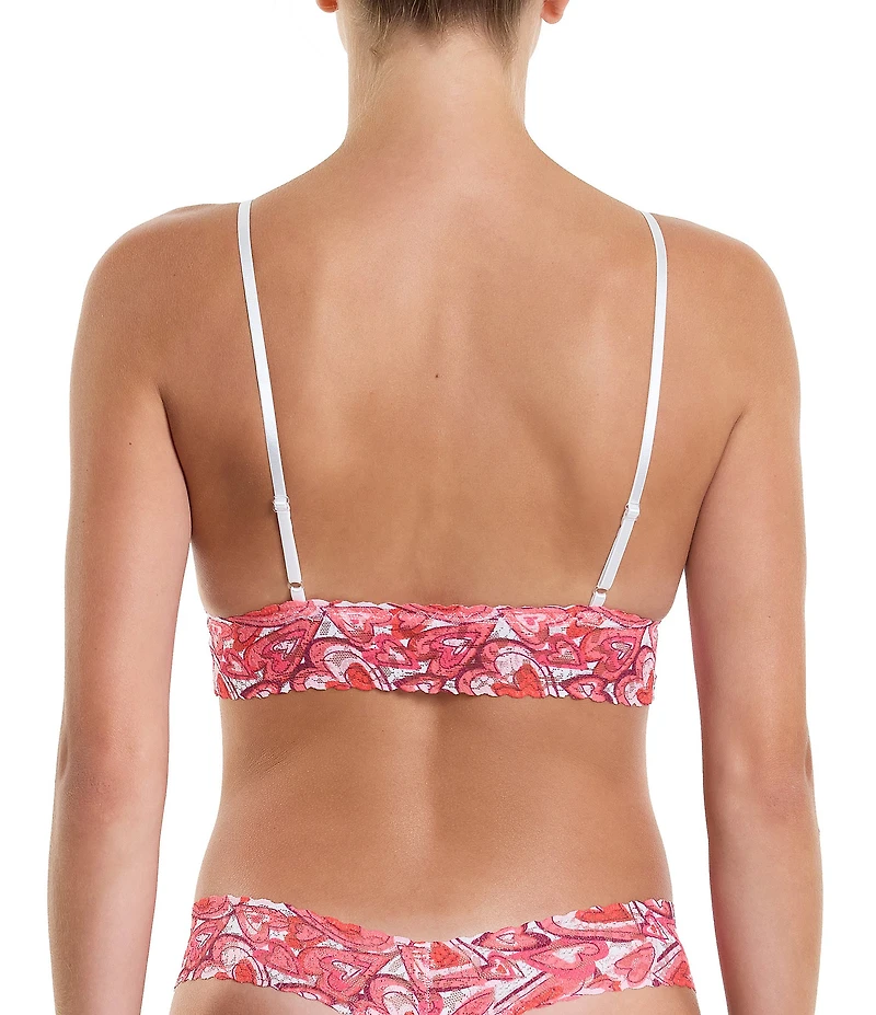 Hanky Panky Heart Printed Signature Lace Padded Bralette