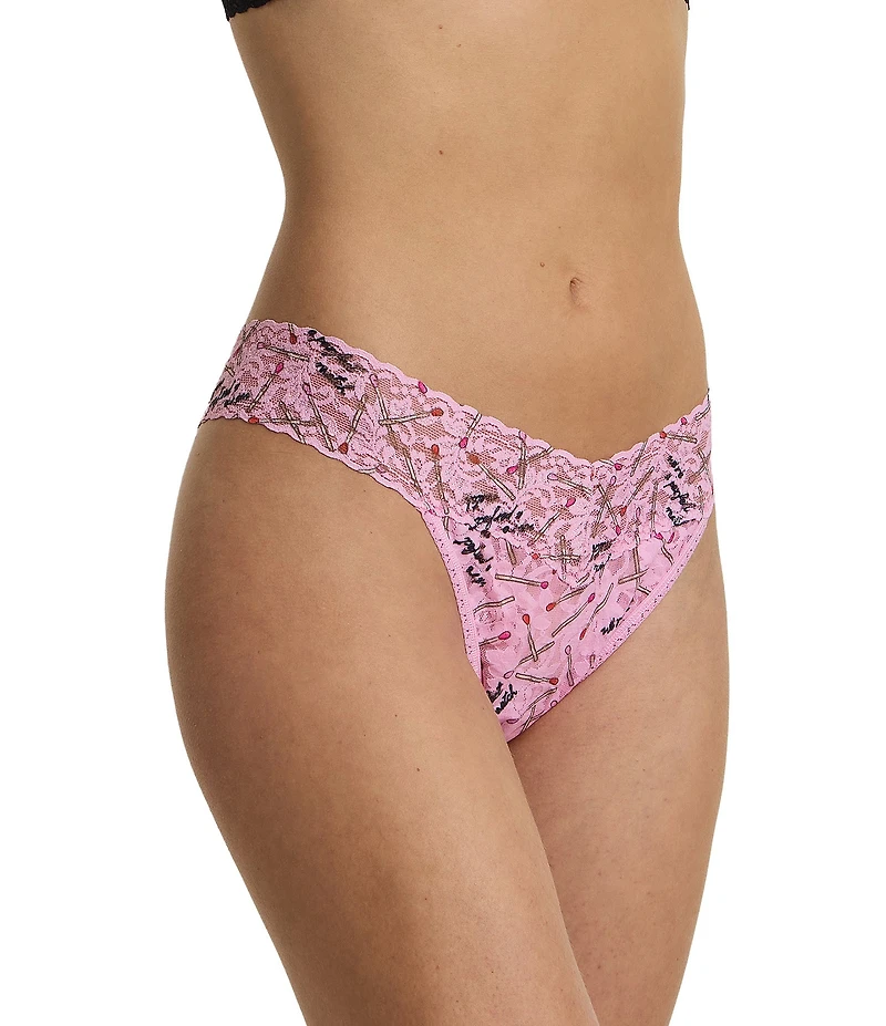 Hanky Panky Signature Lace® Original Rise Matchstick Printed Thong
