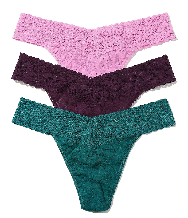 Hanky Panky Signature Lace® Original Rise Thong Holiday 3 Pack
