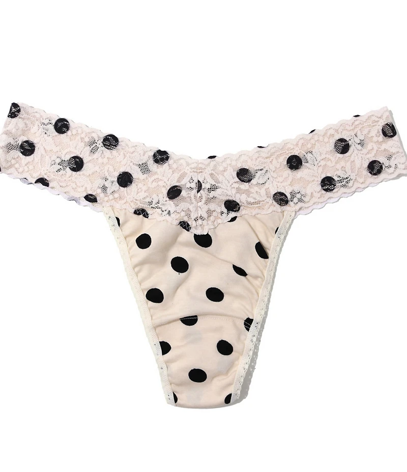 Hanky Panky Supima® Cotton Dotted Original-Rise Thong Panty