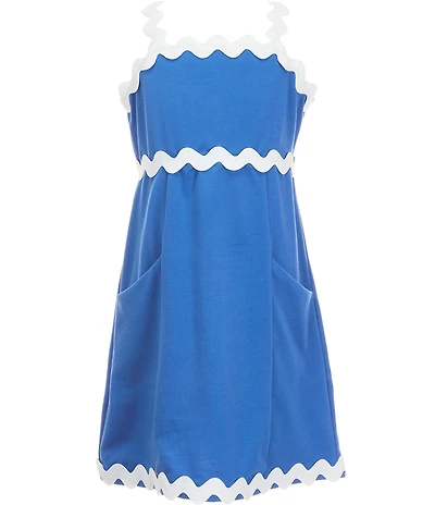Hannah Banana Big Girls Sleeveless Ricrac-Trimmed Dress