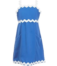 Hannah Banana Big Girls Sleeveless Ricrac-Trimmed Dress