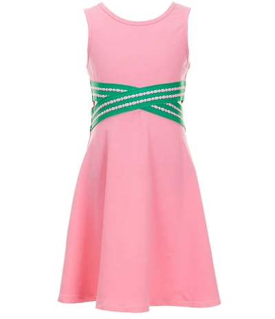 Hannah Banana Big Girls Sleeveless Striped Crisscross Trimmed Dress