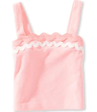 Hannah Banana Big Girls Sleeveless Ric Rac Trimmed Tank Top