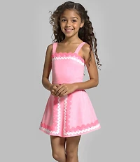 Hannah Banana Big Girls Sleeveless Ric Rac Trimmed Tank Top