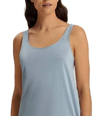 Hanro Laura Round Neck Sleeveless Long Tank Nightgown