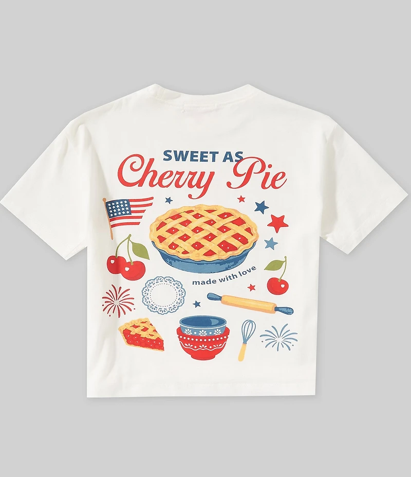 Happy Camp3r Big Girls Americana Cherry Pie Tee