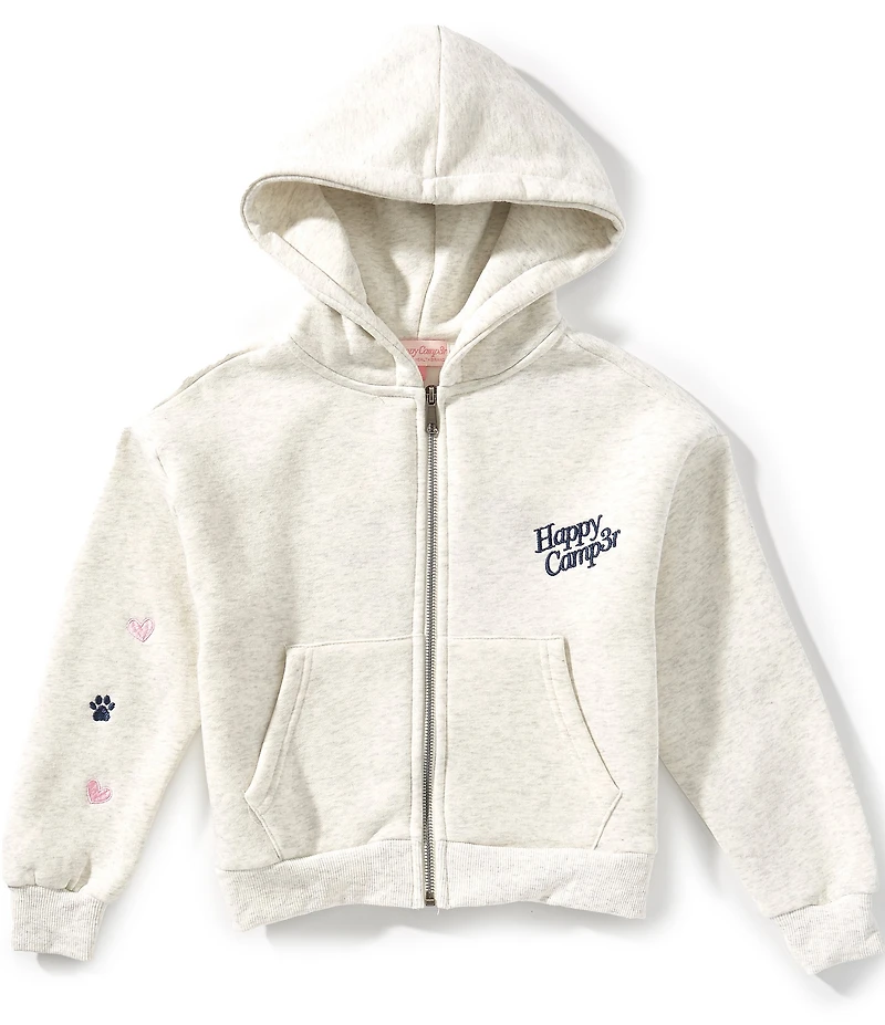 Happy Camp3r Big Girls Dalmatian Zip Up Hoodie