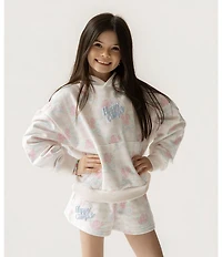 Happy Camp3r Big Girls Laced With Love Floral Bow Hoodie