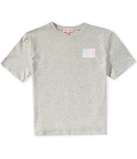 Happy Camp3r Big Girls Pink Flag Tee