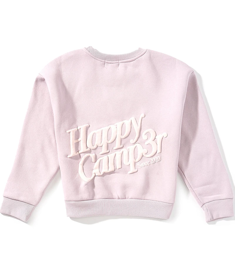 Happy Camp3r Big Girls Puff Series Crewneck