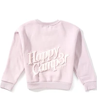 Happy Camp3r Big Girls Puff Series Crewneck