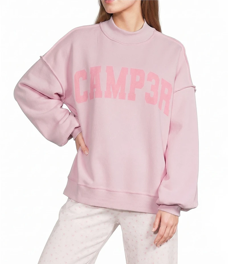 Happy Camp3r Mock Neck Reversible Pullover