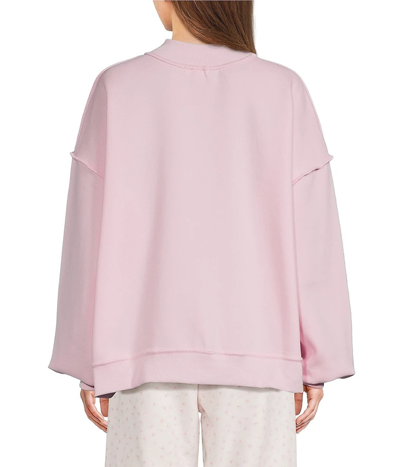 Happy Camp3r Mock Neck Reversible Pullover