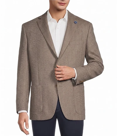 Hart Schaffner Chicago Classic Fit Herringbone Sport Coat