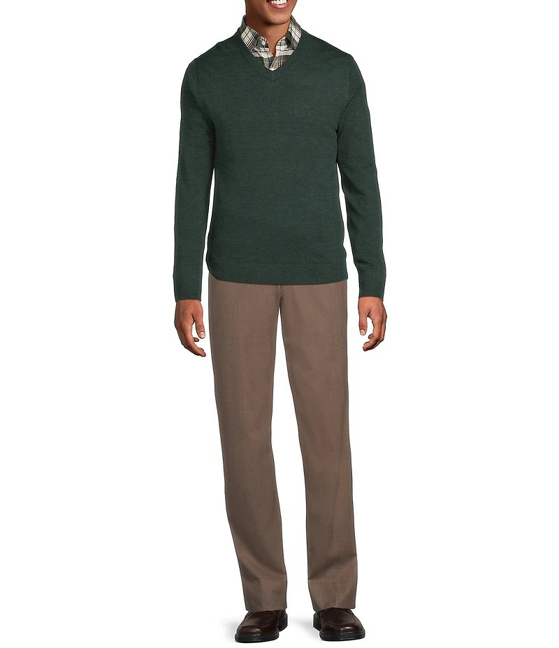 Hart Schaffner Marx Big & Tall Merino Wool V-Neck Sweater