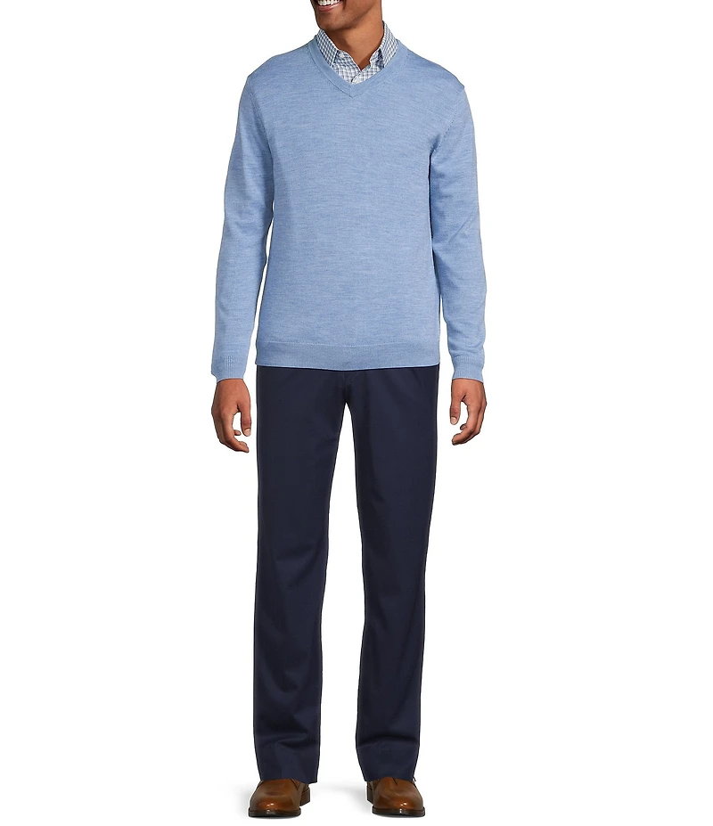 Hart Schaffner Marx Big & Tall Merino Wool V-Neck Sweater