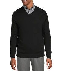 Hart Schaffner Marx Big & Tall Merino Wool V-Neck Sweater